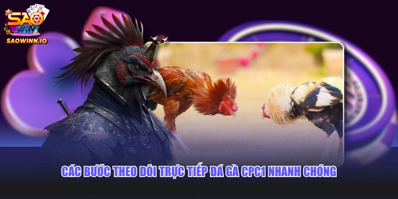 Các bước theo dõi trực tiếp đá gà CPC1 nhanh chóng 