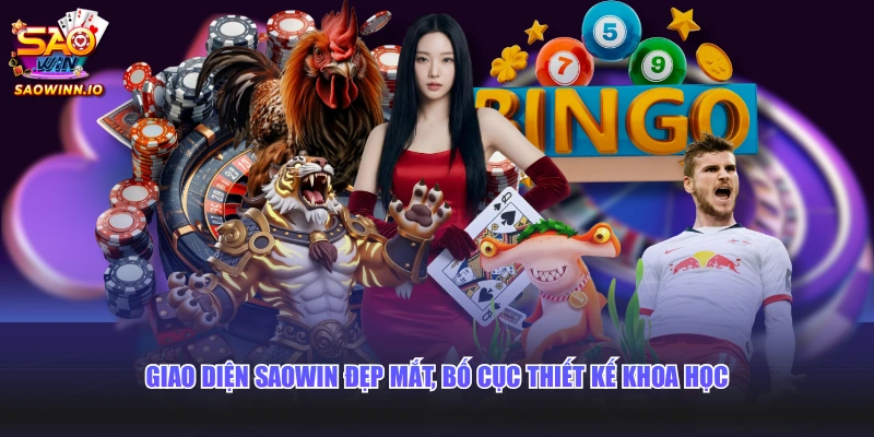 Giao diện SAOWIN đẹp mắt, bố cục thiết kế khoa học